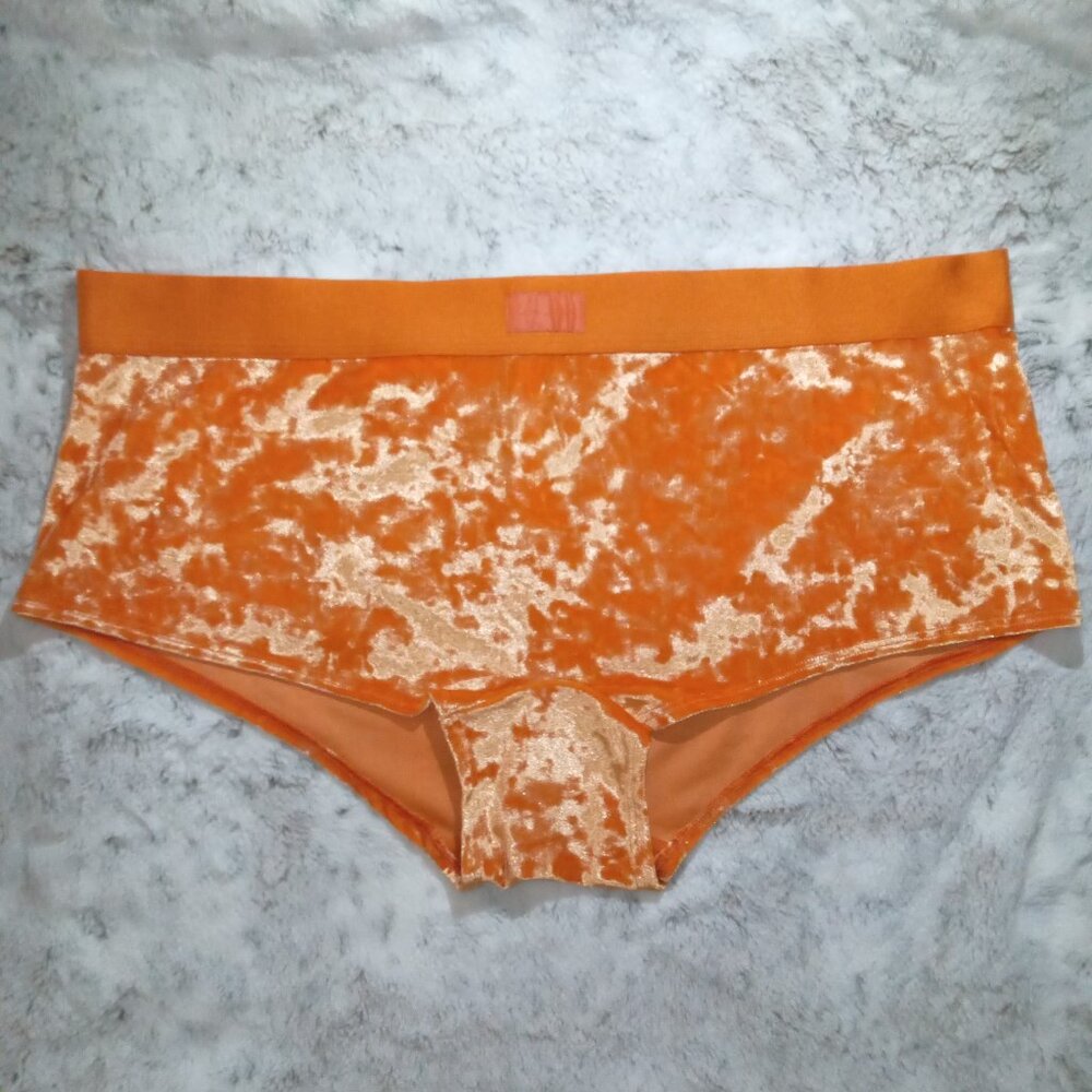 PINK VICTORIA SECRET Orange Velvet Boyshort Panty